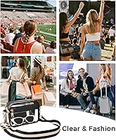 Vista 6 de Bolso cruzado transparente aprobado para estadios, bolsos transparentes para mujeres, bolsa pequeña para estadios para eventos, conciertos