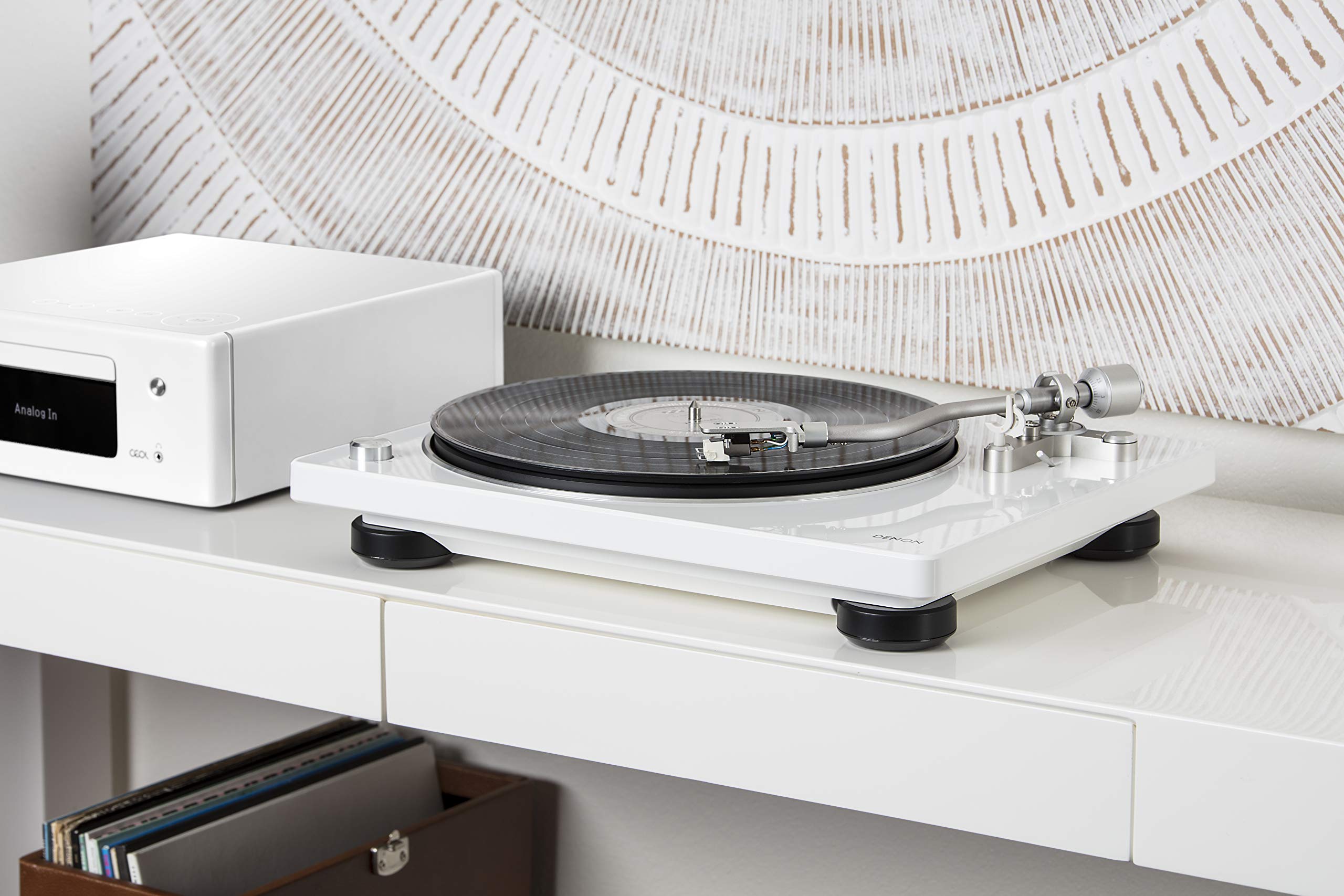 Denon DP-450USB Platine Hi-FI USB avec Pré-Amplificateur Phono, Entraînement par Courroie, Enregistrement MP3/WAV - Noir