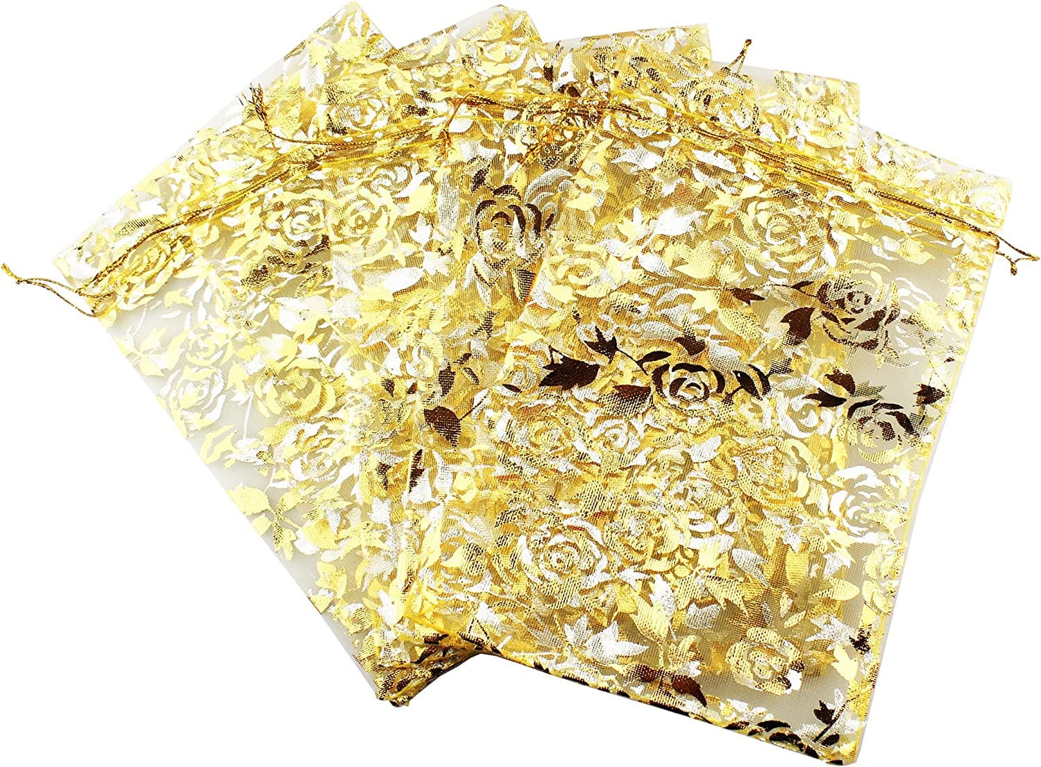 brown leaf 7X9 Cm Golden Small Printed Organza Potli Bags Jewellery Pouch Best for Wedding Diwali Party Supply Birthday Return Gifting Bags (90) (B0C5W3JVDL) Amazon Price History, Amazon Price Tracker