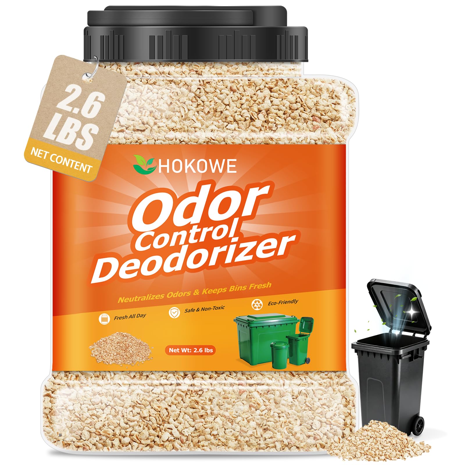 Outdoor Garbage Can Deodorizer, 2.6 lb, Fresh Scent