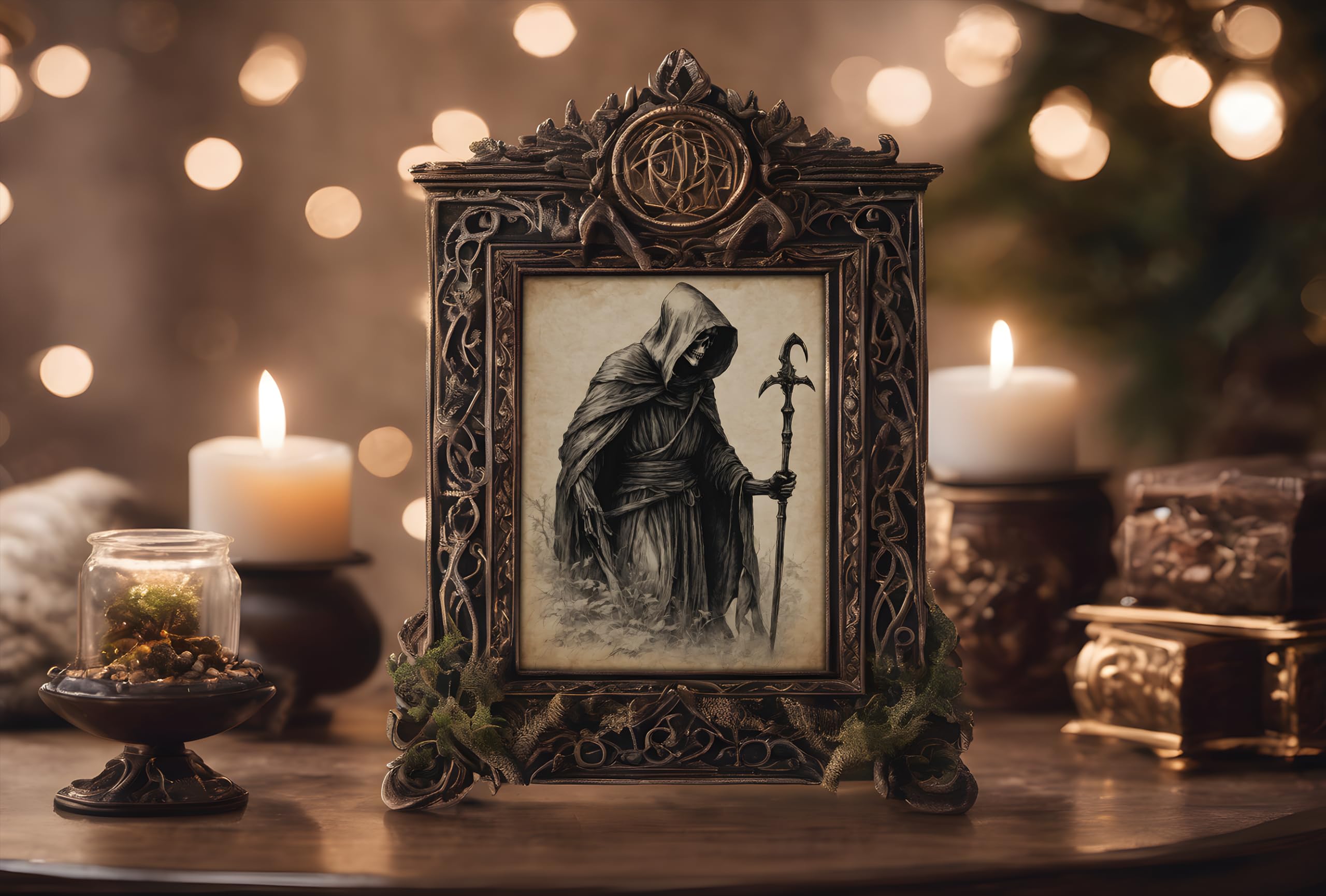 Amazon.com: Vintage Style Grim Reaper Death Art Print - Original