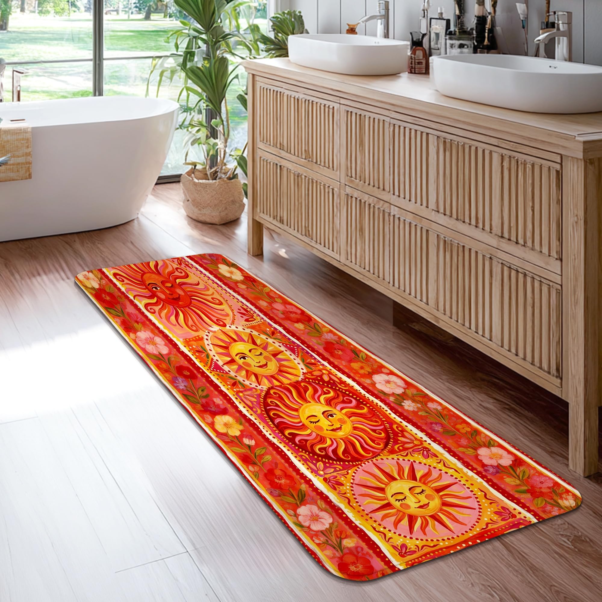 Tapis de couloir bohème antidérapant : la solution idéale contre les glissades dans la cuisine