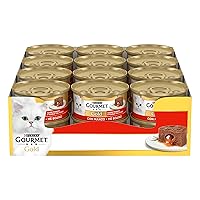 GOURMET Gold Cuore Morbido Cibo Umido per Gatti Adulti con Manzo 24 Lattine da 85g