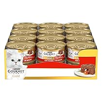 GOURMET Gold Cuore Morbido Cibo Umido per Gatti Adulti con Manzo 24 Lattine da 85g