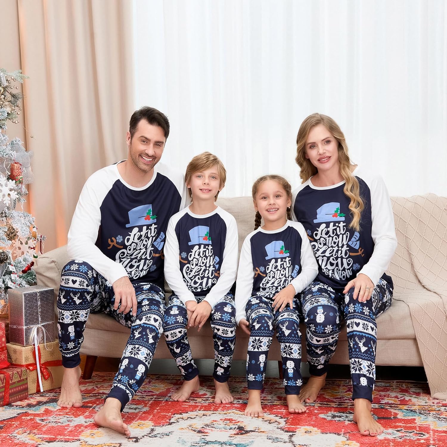 Matching Family Christmas Pajamas Christmas Pjs Family Matching Set Family Matching Christmas Pajamas Xmas Sleepwear(#118-Men, Large) - Image 6