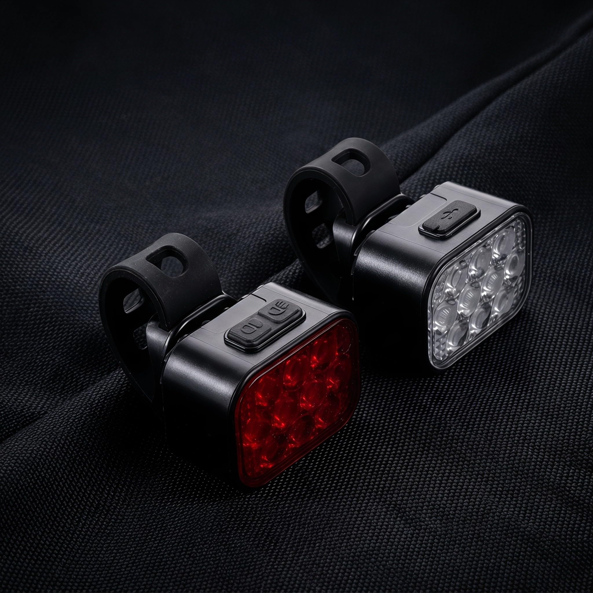 Zerodeko 1 Juego de Luces para Bicicleta Recargables por USB e Impermeables: LED superbrillantes | Faro delantero con 8 modos y luz trasera con 9 modos - Resistente al agua para ciclismo en cualquier condición climática.