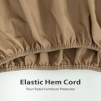 Vista 8 de Tempera - Funda para juego de comedor al aire libre, para mesa exterior y sillas, fundas rectangulares para mesa de patio, muebles de exterior