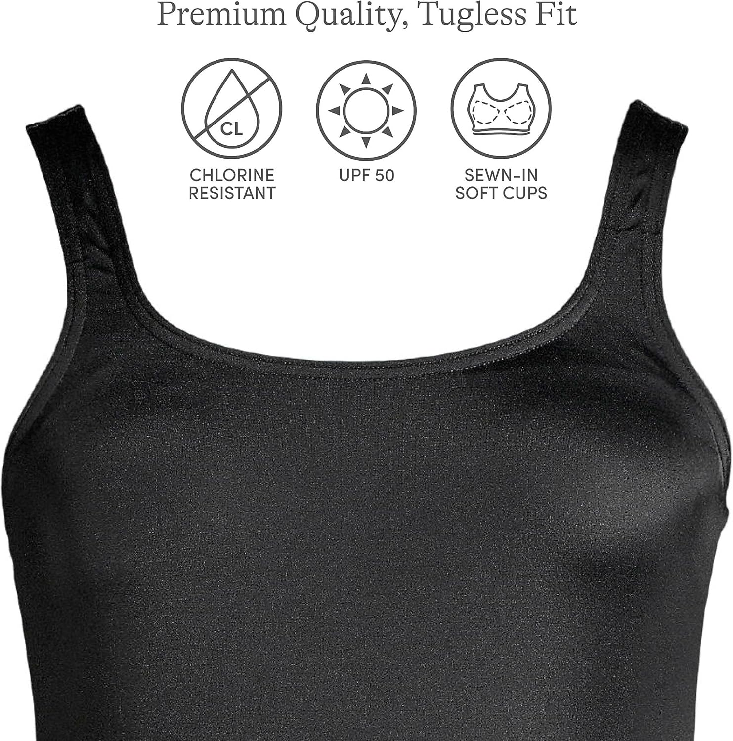 Lands' End Women's Chlorine Resistant Soft Cup Tugless Sporty One Piece Swimsuit - Image 3