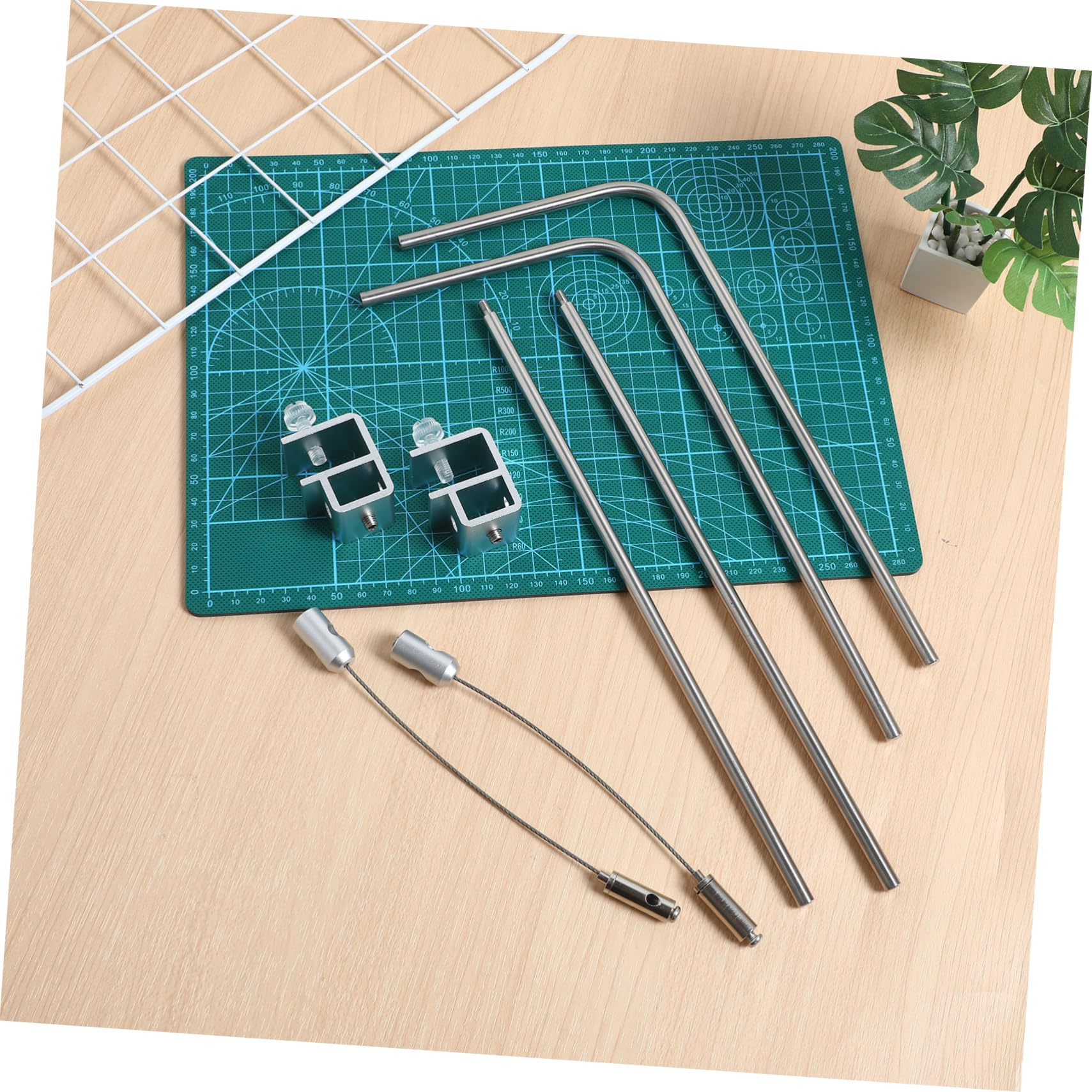 Aquarium Lampenhalterung aus Aluminiumlegierung, Silber, Verstellbar