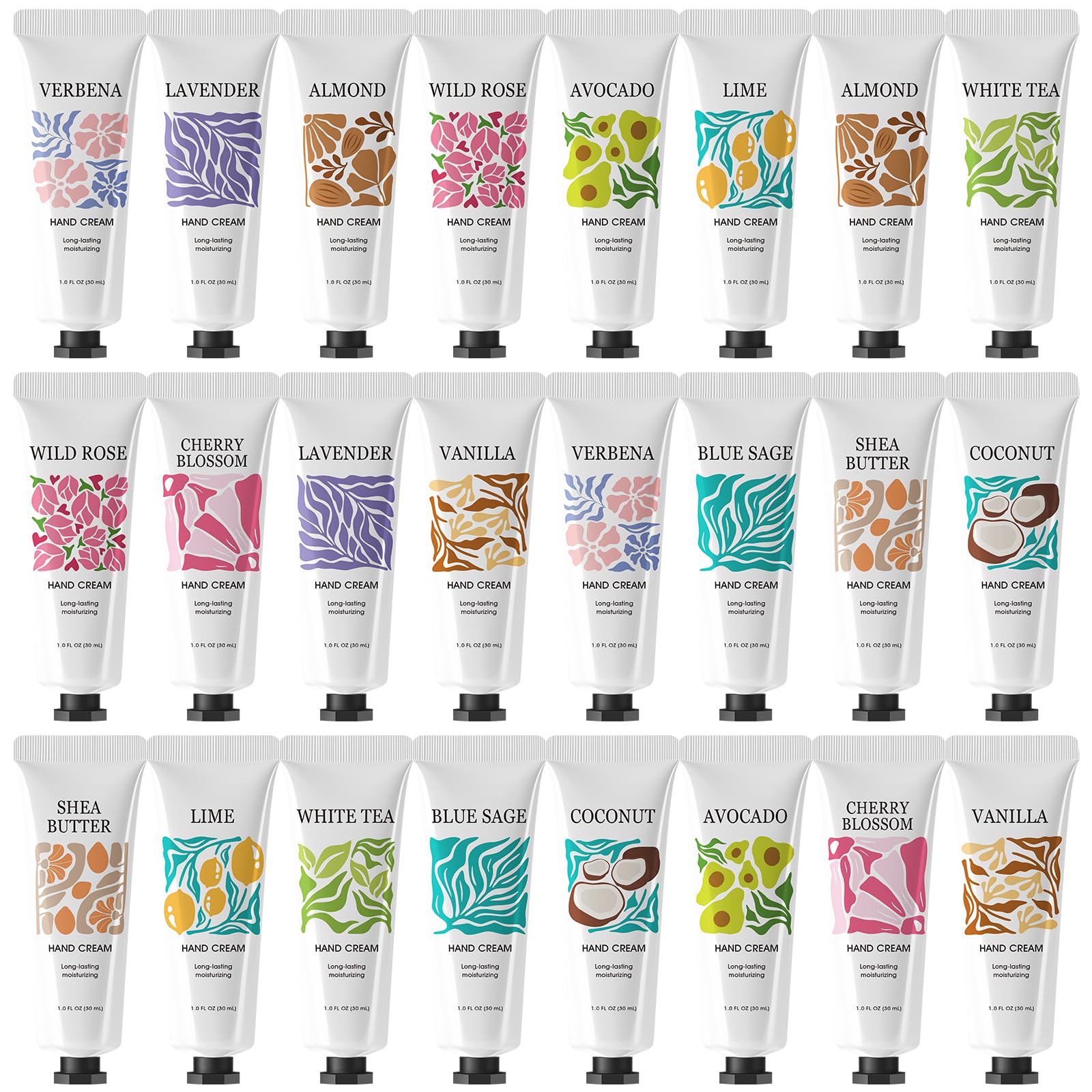 BODY & EARTH # LOVE 24 Pack Hand Cream Bulk Gifts for Women, Hand Lotion Travel Size Hand Cream for Women, Mini Moisturizing Lotion for Dry Cracked Hands, Bridesmaid Gifts Bachelorette Party Favors