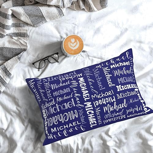 Miniatura 8 de Funda de almohada personalizada con nombre de 20 x 30 pulgadas, fundas de almohada de felpa personalizadas con nombre, funda de almohada