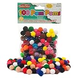 Creative Arts by Charles Leonard Pom-Poms, 1/2 Inch, Assorted Colors, 100/Bag (69100) – view 2