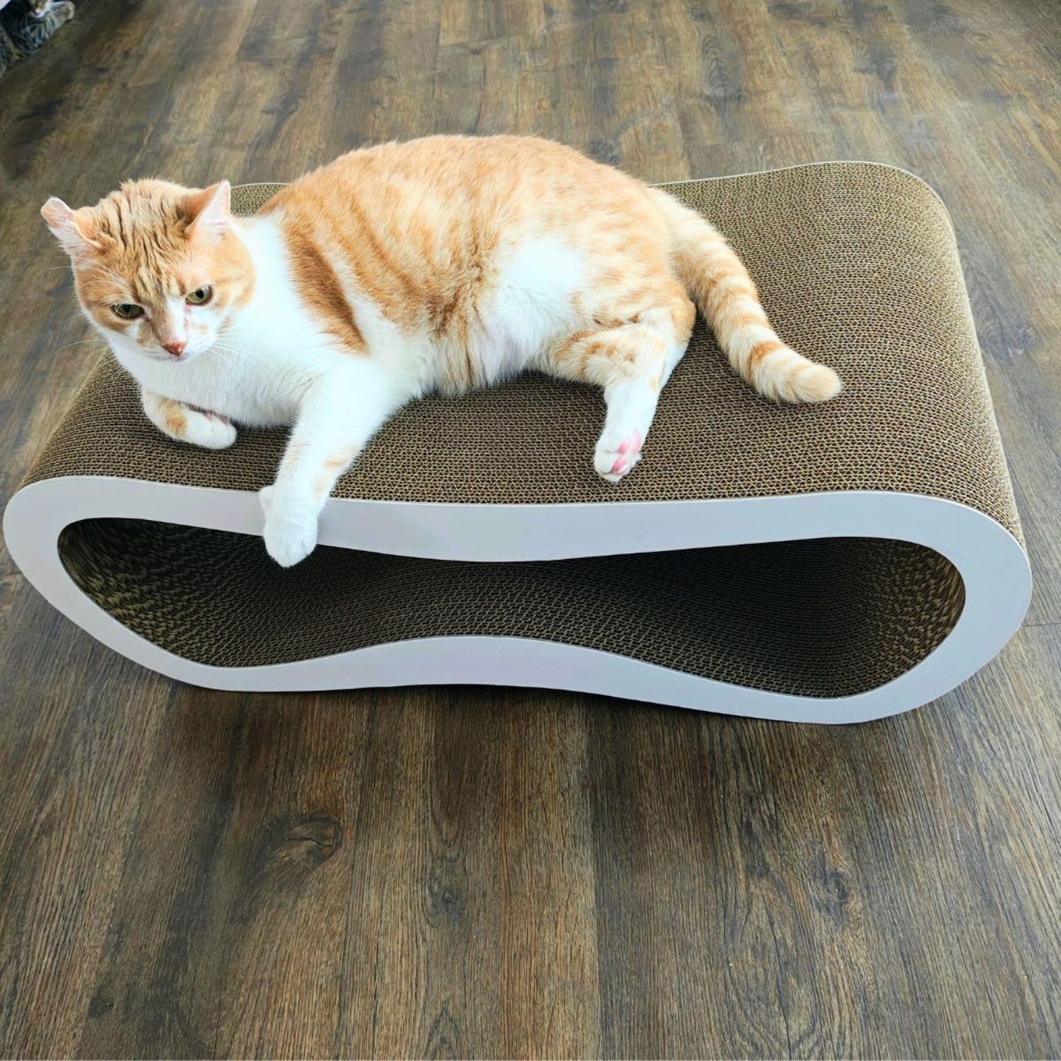 Mruu&Pruu Kratzpappe für Katzen, kratzbrett, kratzpappe für Katzen groß XXL | Beidseitiges kratzbrett, Katzenliege bis 45 kg, Handmade in EU