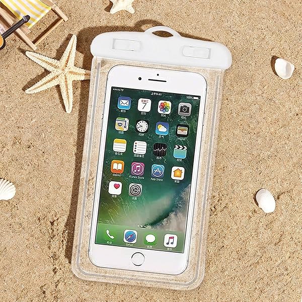 Custodia Impermeabile per Telefono, Custodia Impermeabile per iPhone 17 16 15 14 13 Pro Max, Borsa Impermeabile per Cellulare IPX8, Accessori Essenziali per Spiaggia e Crociera 21,1 cm(Nero)」 - 5