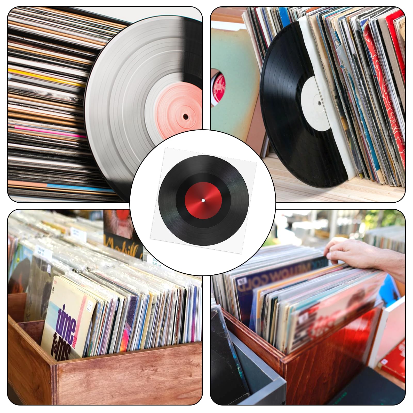 DGN 100 Pièces 7 Pouces Pochette Vinyle, 19 x 19 cm Pochette Plastique Disque Vinyle Transparent, 45 Tours Extérieur, Anti-statiques Protection Disques Vinyles, pour Le Stockage de Simple Disques | 19 x 19 cm Pochette Vinyle,T ransparent Anti-statiques Pr