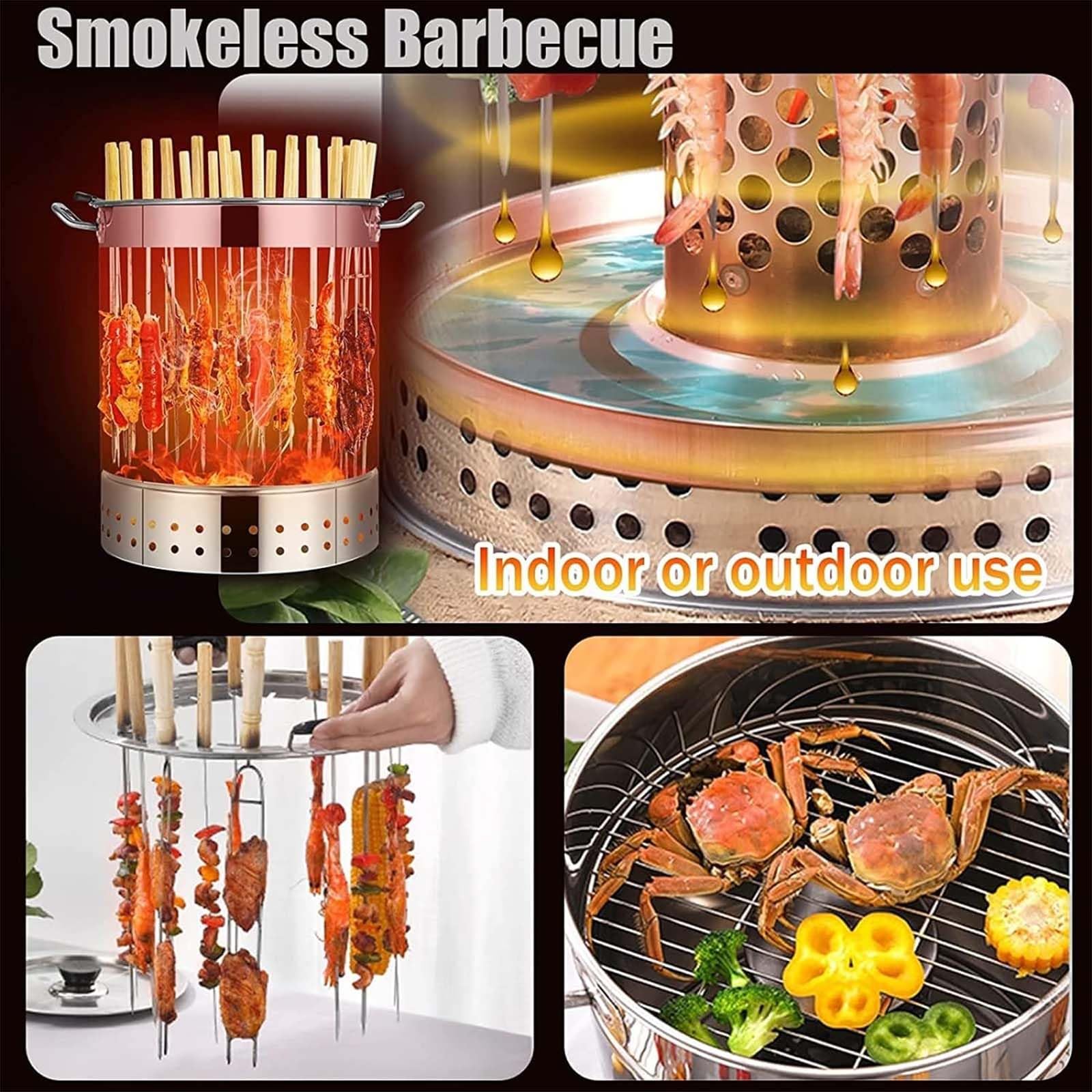 Przenośny grill węglowy ze stali nierdzewnej z otworami wentylacyjnymi do gotowania na świeżym powietrzu na patio, na kempingu i w ogrodzie