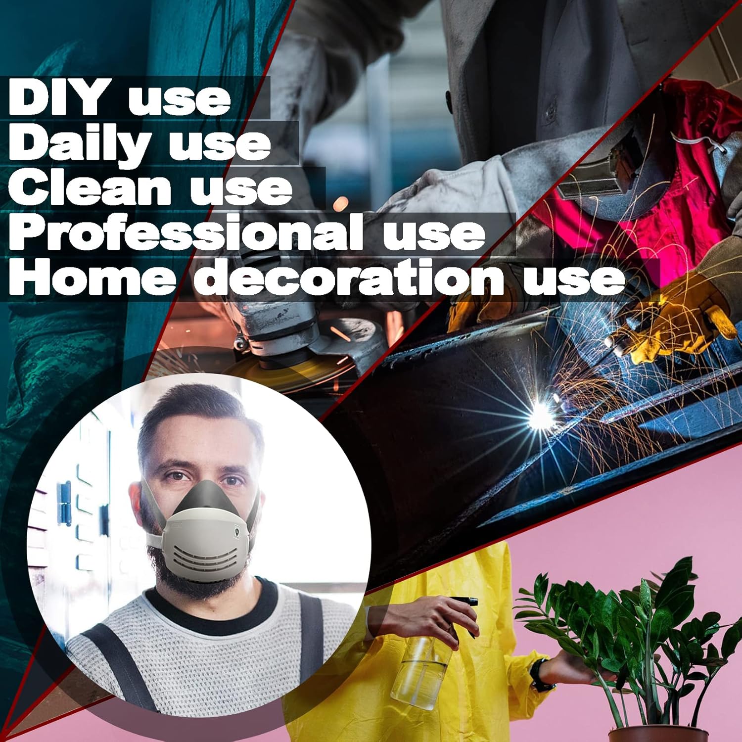 Reusable Respirator Mask Lightweight Portable to Protection Against