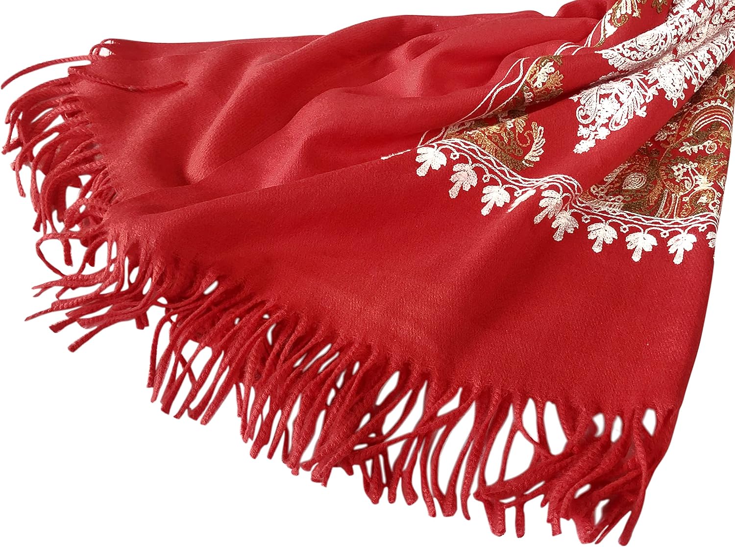 Urban CoCo Women's Embroidered Tassel Long Shawl Oversize Scarf Wraps for Women - Image 3