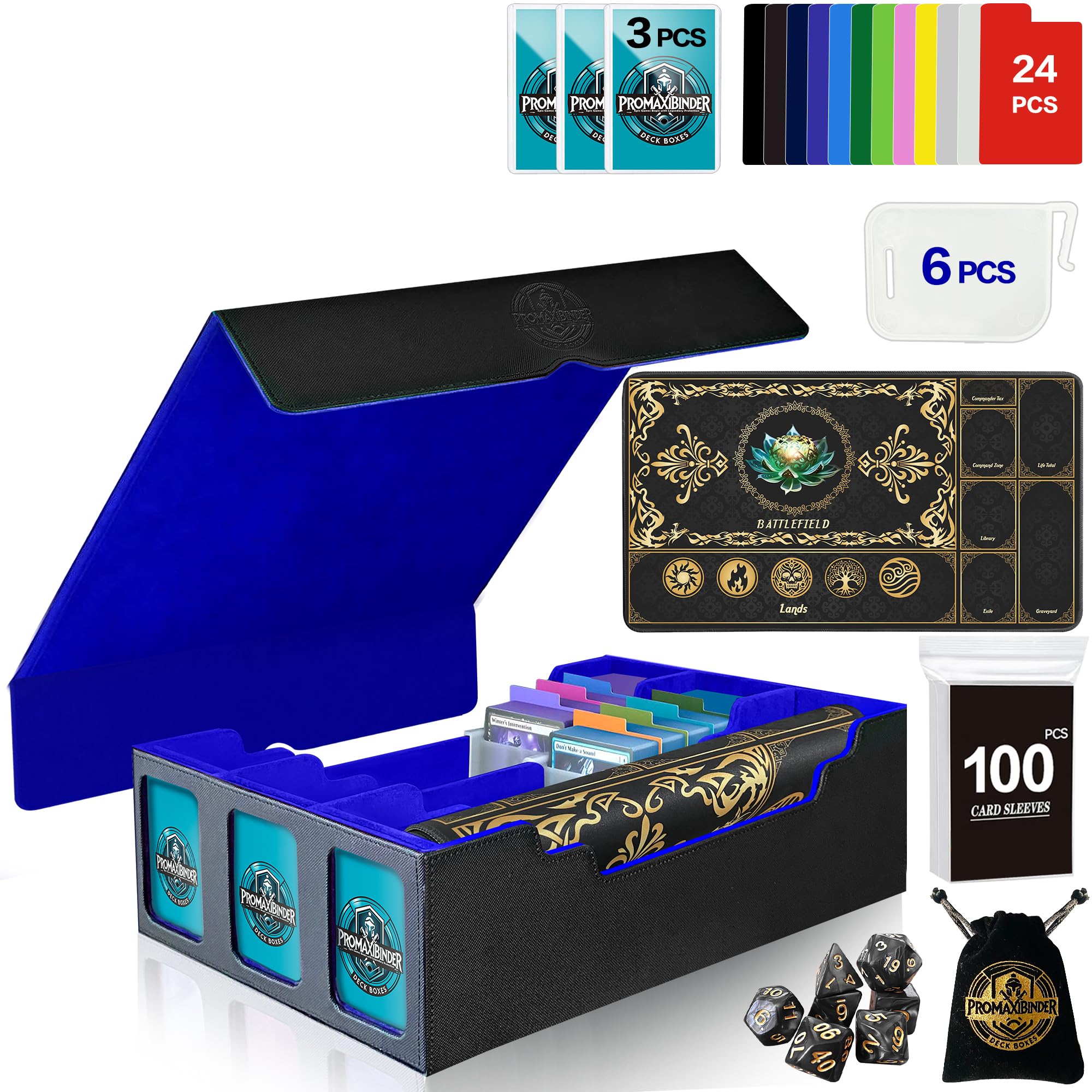 MTG Commander Deck Box - Black Lotus Design -19