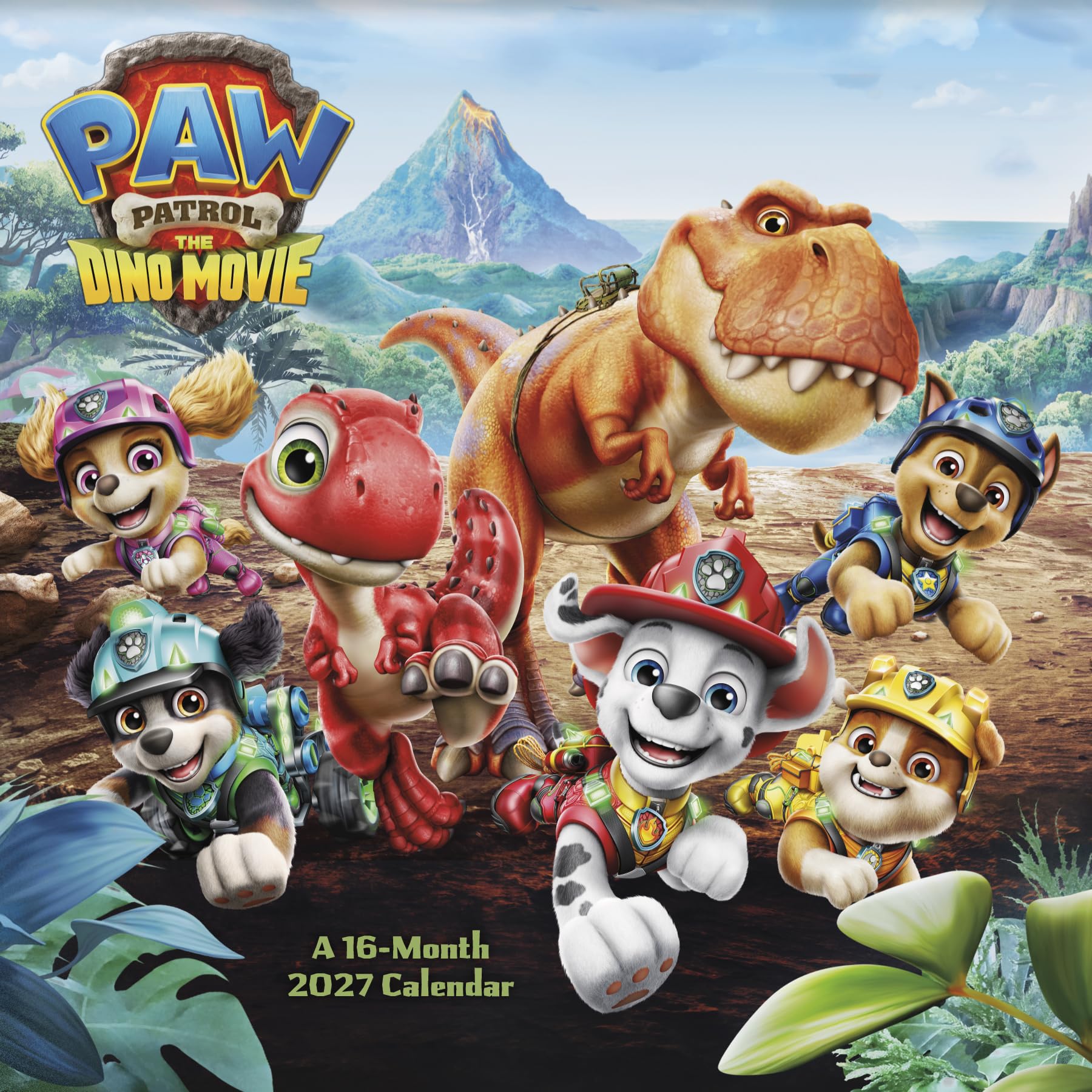 2027 Paw Patrol: The Dino Movie Wall Calendar