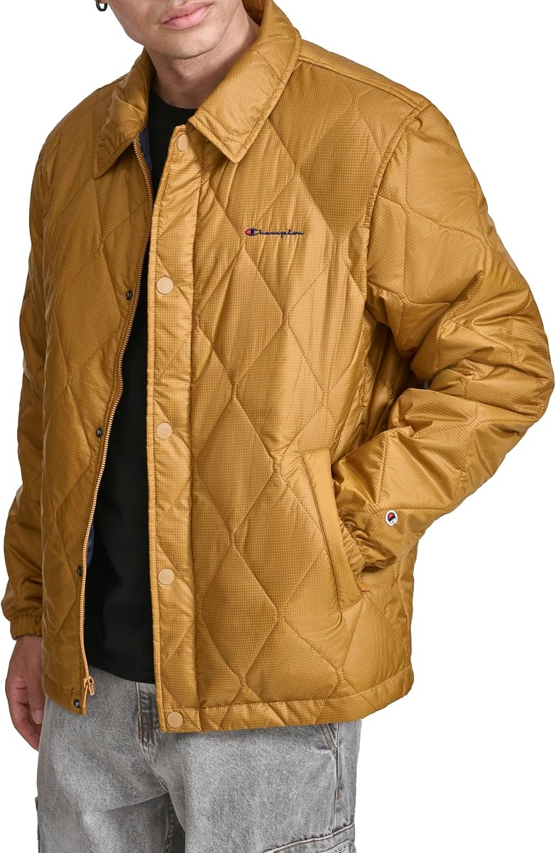 Men's Diamond Quilted Active Coaches Jacket