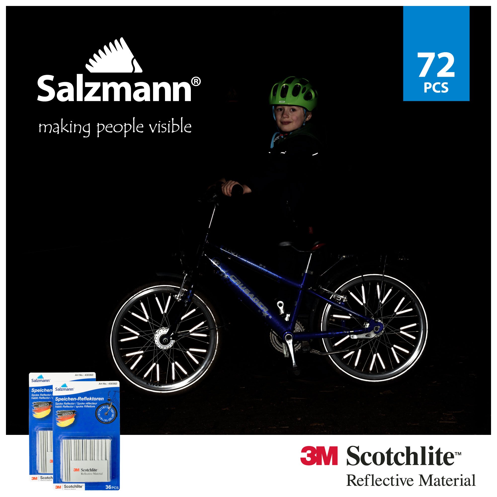 QUARKZMAN Riflettori Per Bicicletta 5.4x4 Cm | Plastica Bianca | Sicurezza Stradale