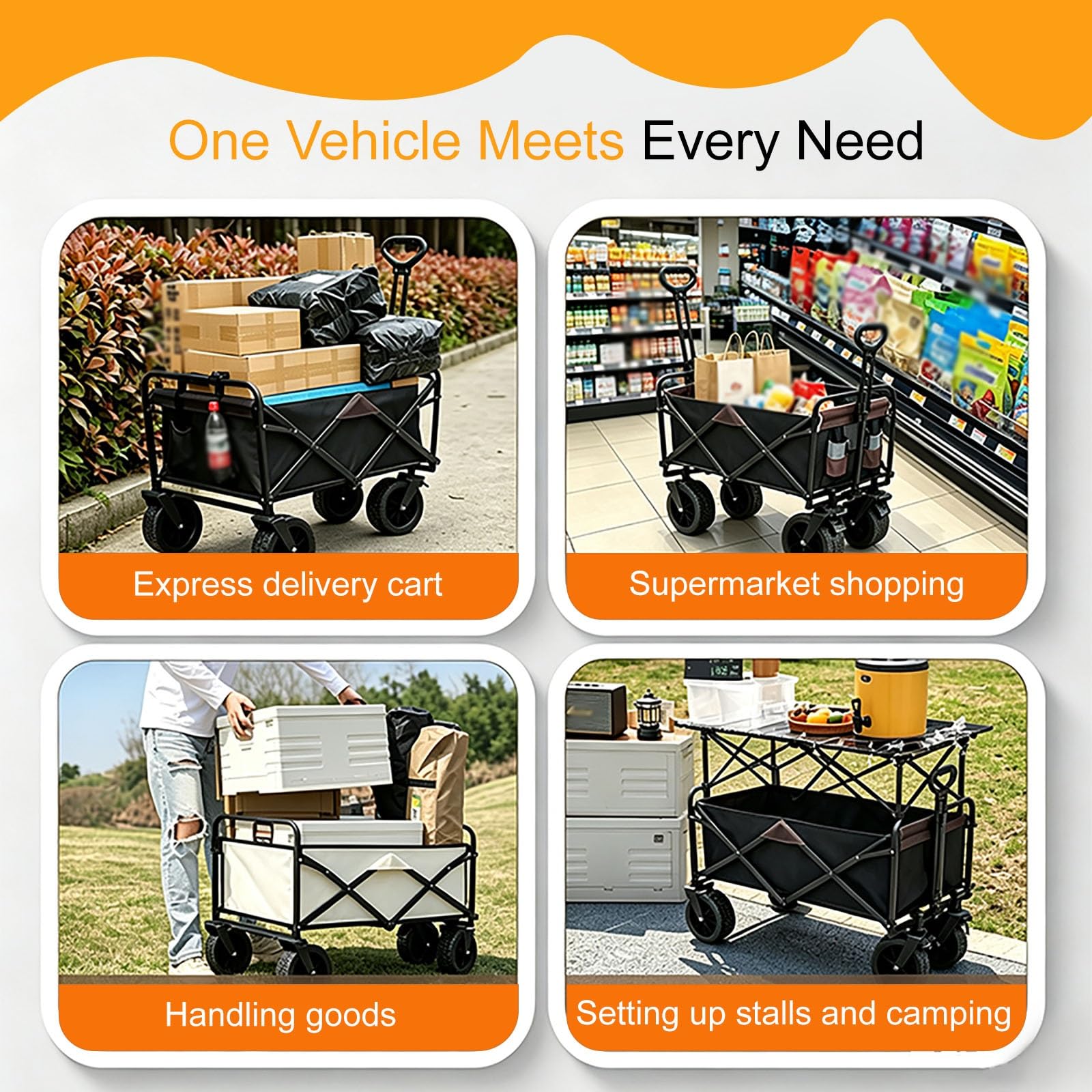 Carro De Venta Plegable Móvil, Puesto De Mercado con Toldo | Carro de Venta Ambulante para Perritos Calientes/Salchichas/Pan(Blue,94cm/37in)