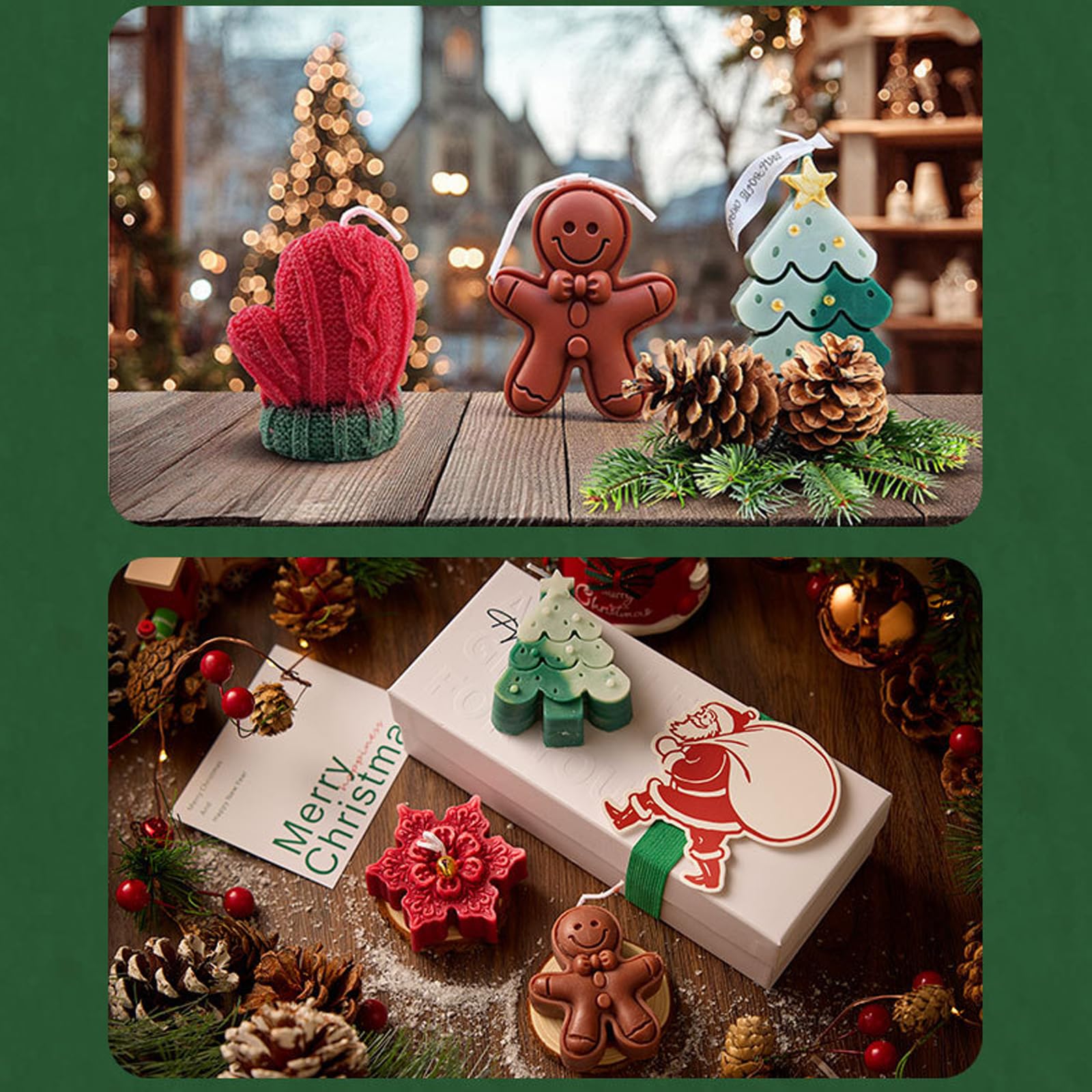 Set regalo di candele profumate di Natale, decorazioni natalizie (C#)