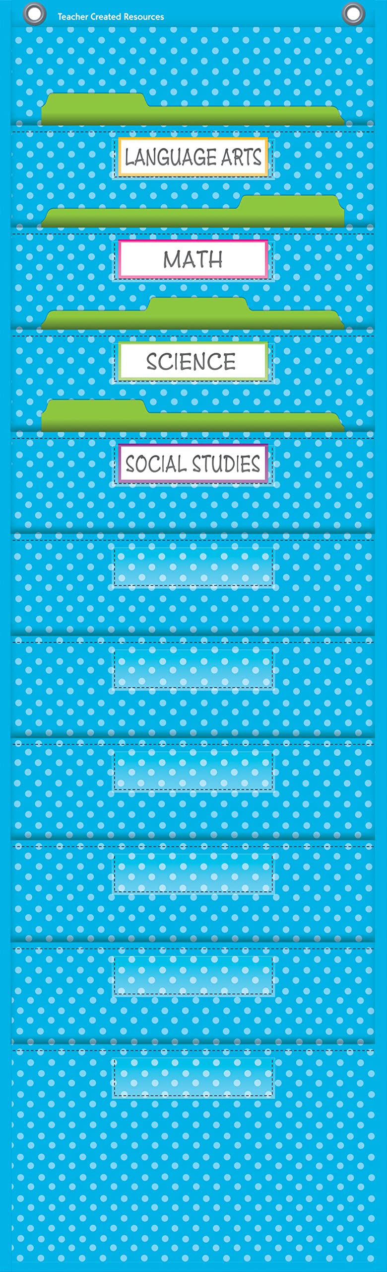 Teacher Created Resources Polka Dot Storage Pocket Chart