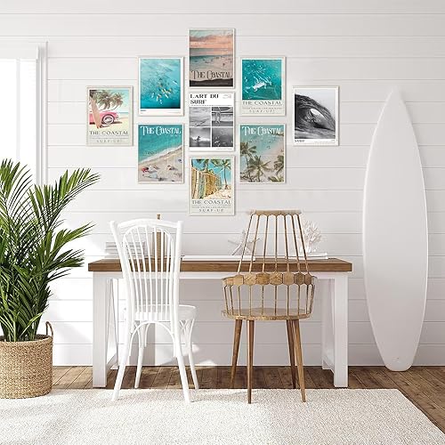 Miniatura 5 de Uniro Decoración estética de vaquera costera, decoración de habitación de nieta costera, decoración de pared de playa de moda, póster de verano