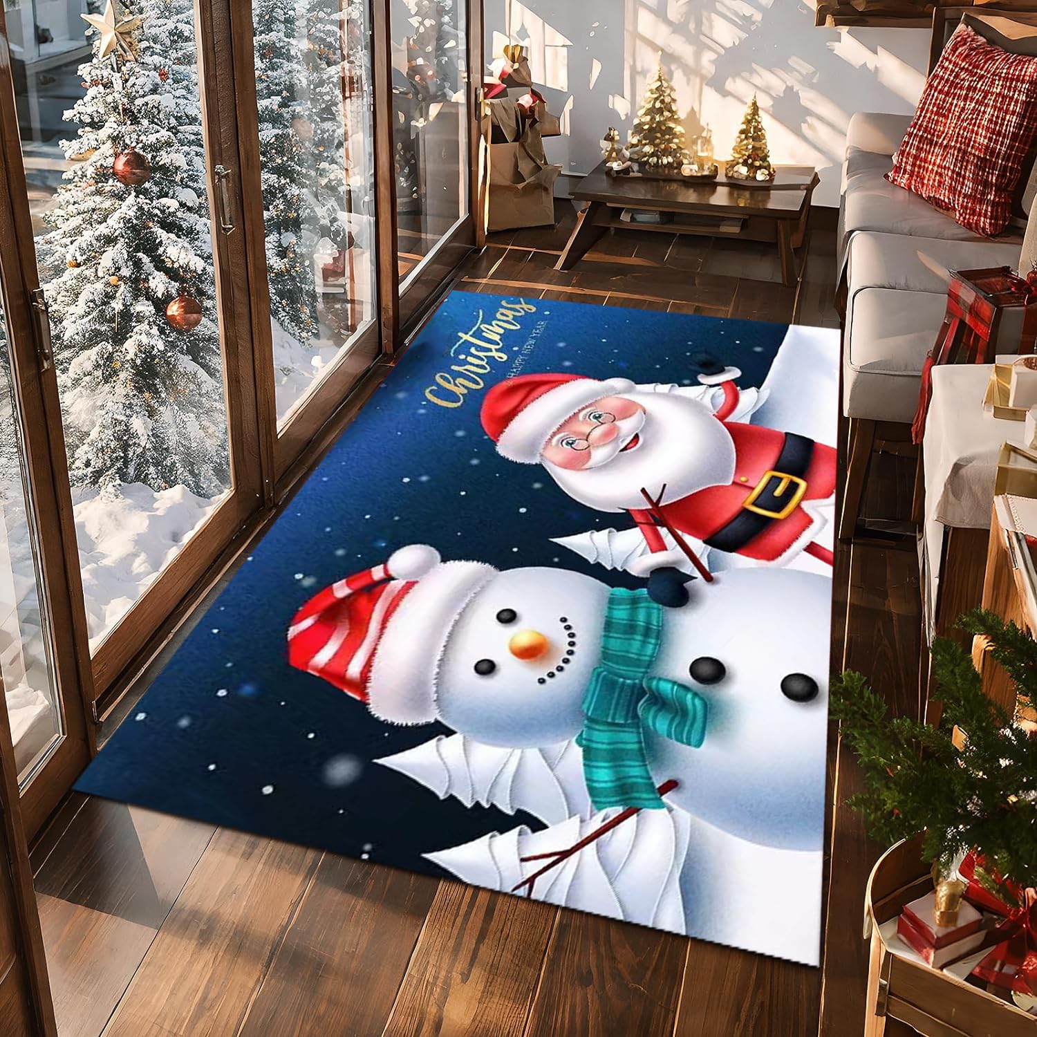 Tapis lavable Noël antidérapant cuisine et salle de bain