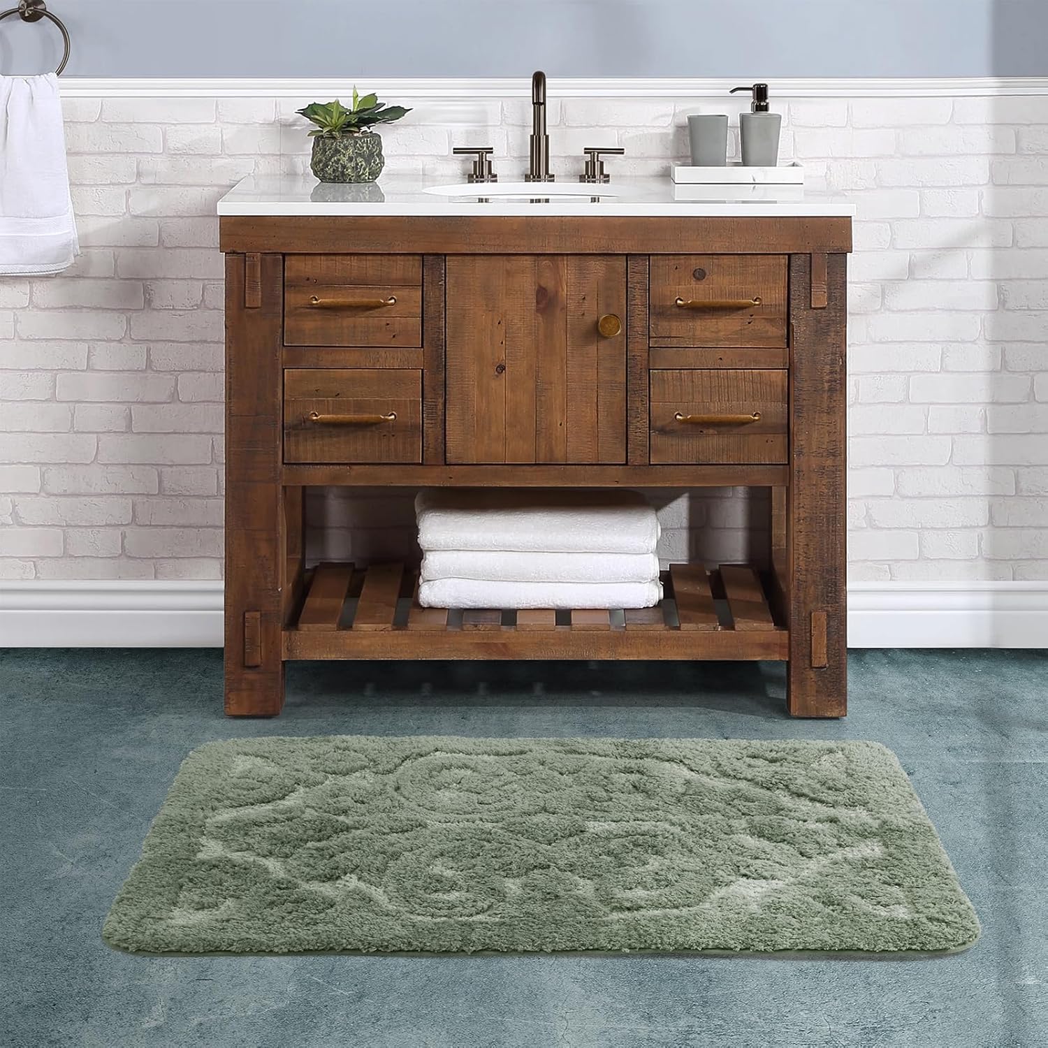 7-1/2 Inch(192mm) Hole Center Antique Brass Zinc Alloy Solid Cabinet Pulls,Vintage Retro Dresser Cabinet Handles Luxury Cabinet Pull Hardware for Bedroom, Kitchen 6 Pack