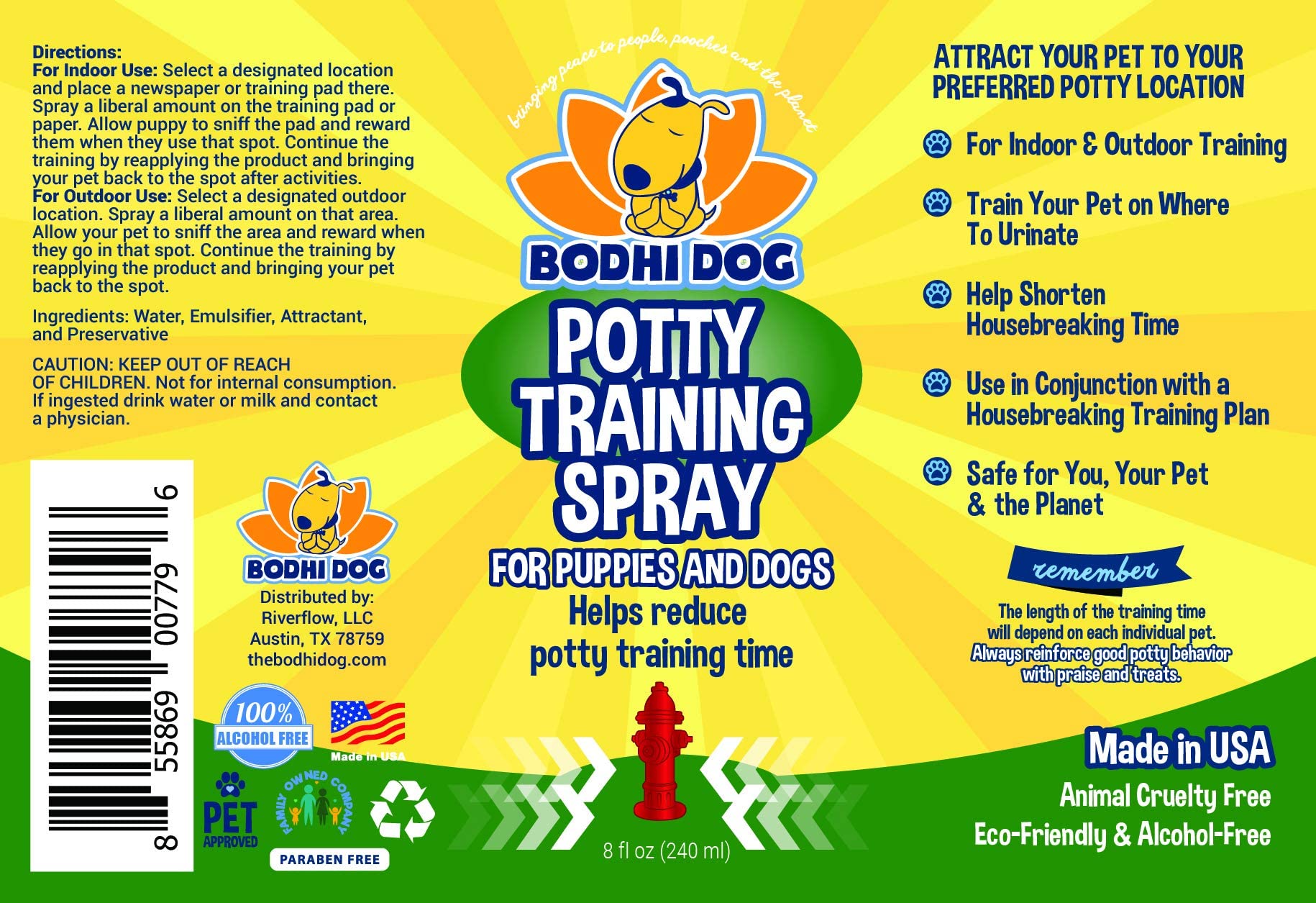Bodhi Dog Potty Training Spray Indoor Outdoor Potty Training Aid for