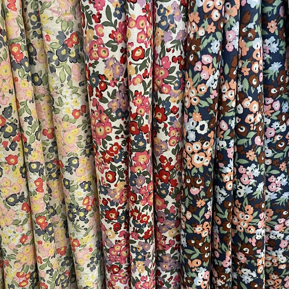 145 × 50 cm bawełniana tkanina z duszpasterskim kwiatowym wzorem dla dzieci, do szycia ubrań i spódnic, DIY, ręcznie robiona patchwork
