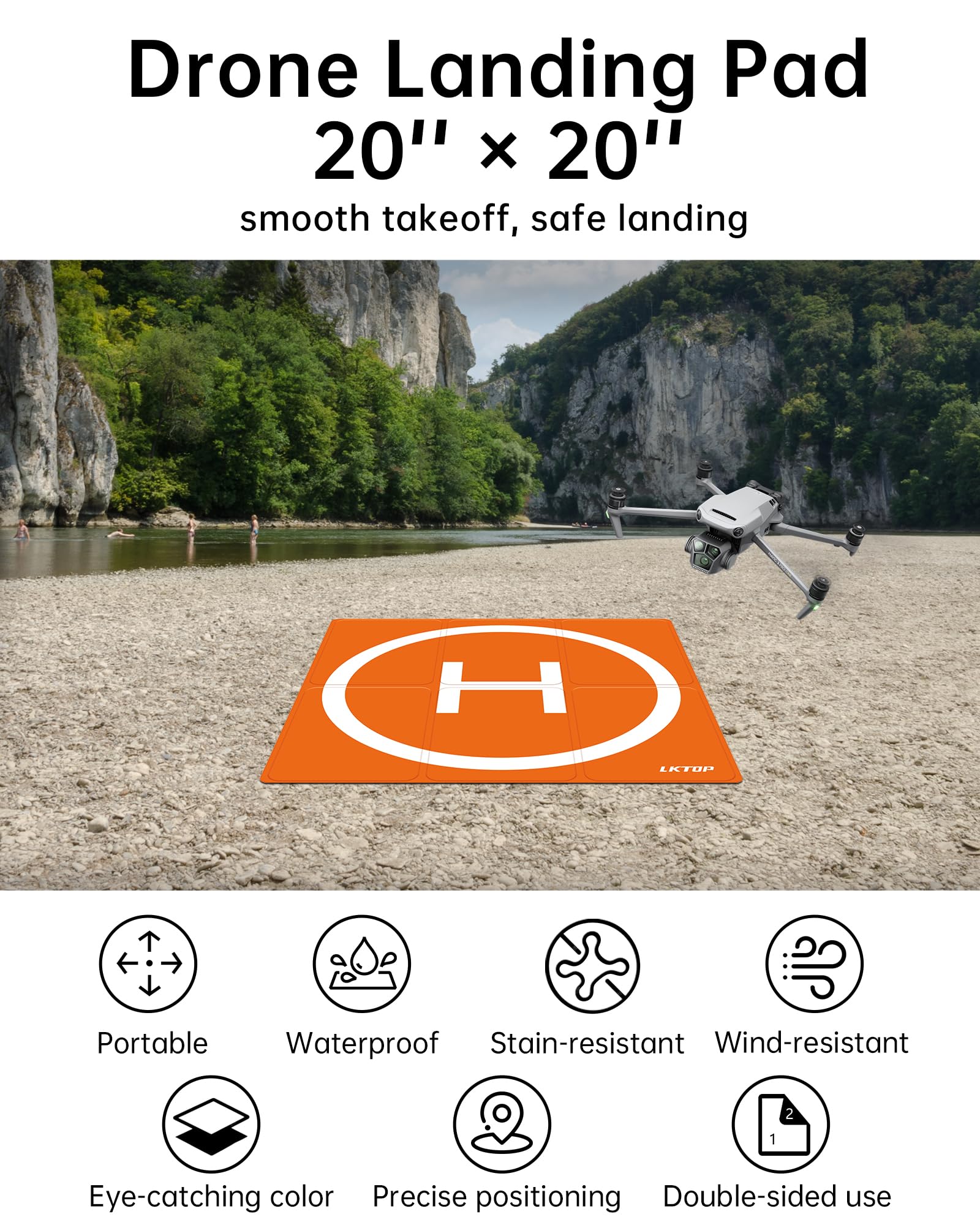 LKTOP Drone Pad Weighted Foldable DJI Compatible - Dettaglio