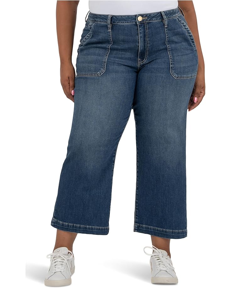 KUT from the Kloth Plus Charlotte High Rise Wide Leg Pork Chop-wide Hem - Main View