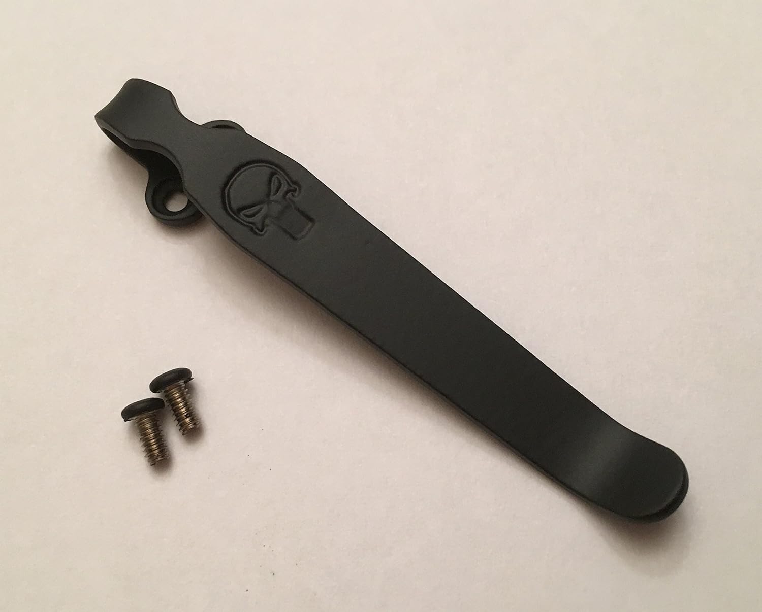 Flat Black Titanium Deep Pocket Clip For Spyderco Paramilitary 2 C81GPBK2