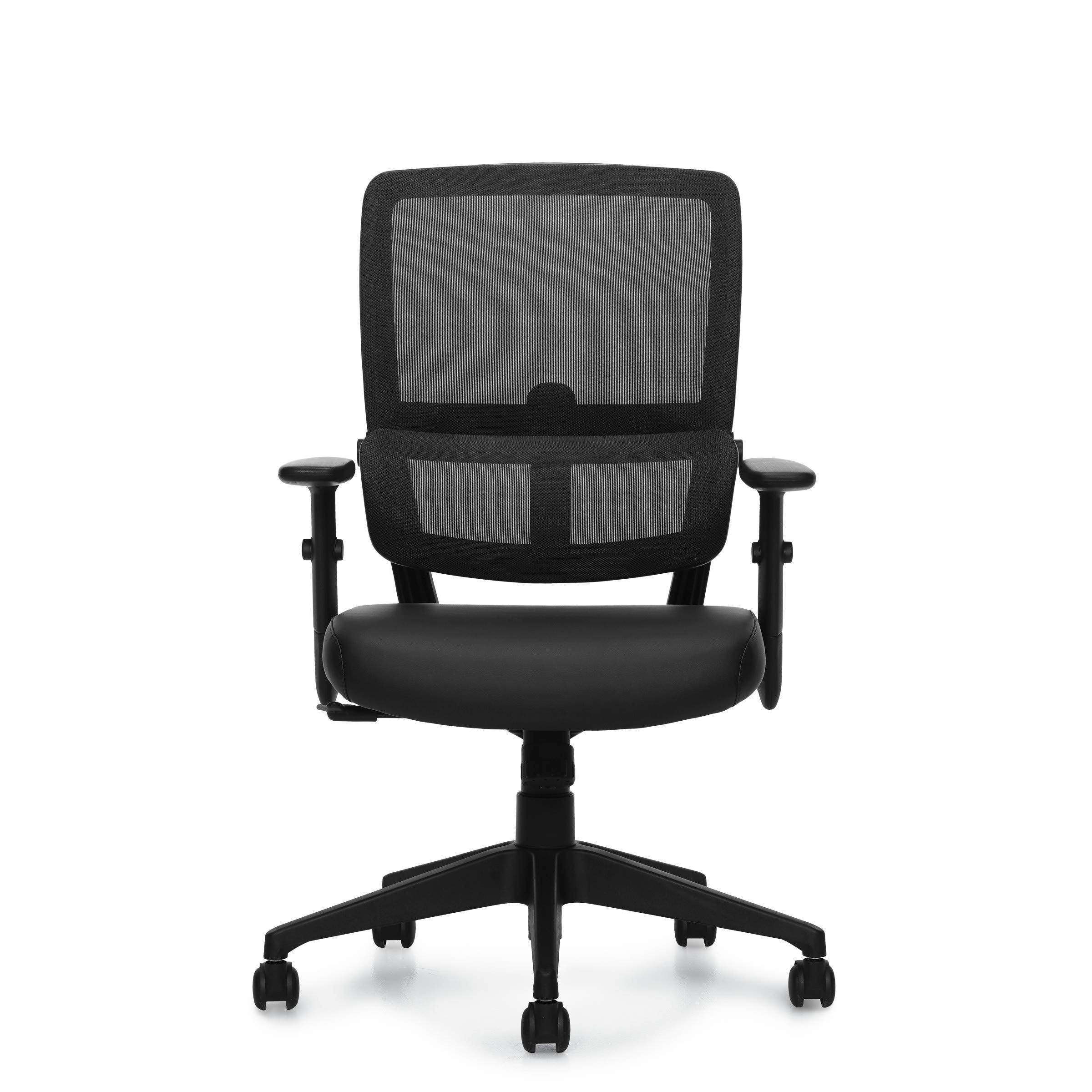 Offices To GoMesh Seating-Mesh Back Tilter Chair with Height Adjustable arms w/Polyurethane armrests.