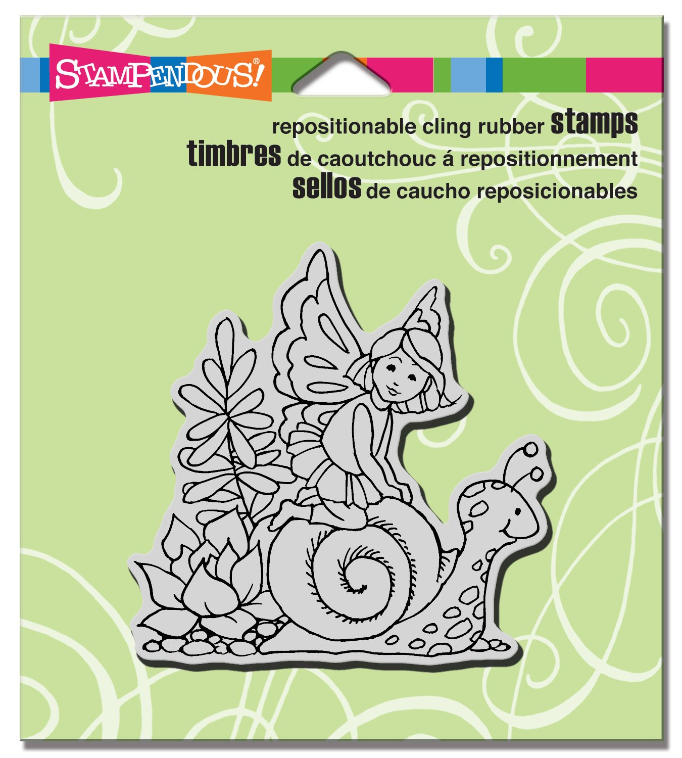 Stampendous Cling Jardin Escargot tampon acrylique multicolore scrapbooking et carterie