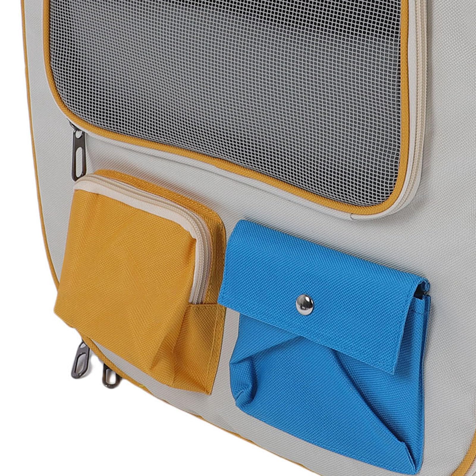 Haofy Rollbarer Haustier- mit Rollen, Oxford-Stoff, Geräumiges Design für Katzen und Hunde (Blue)