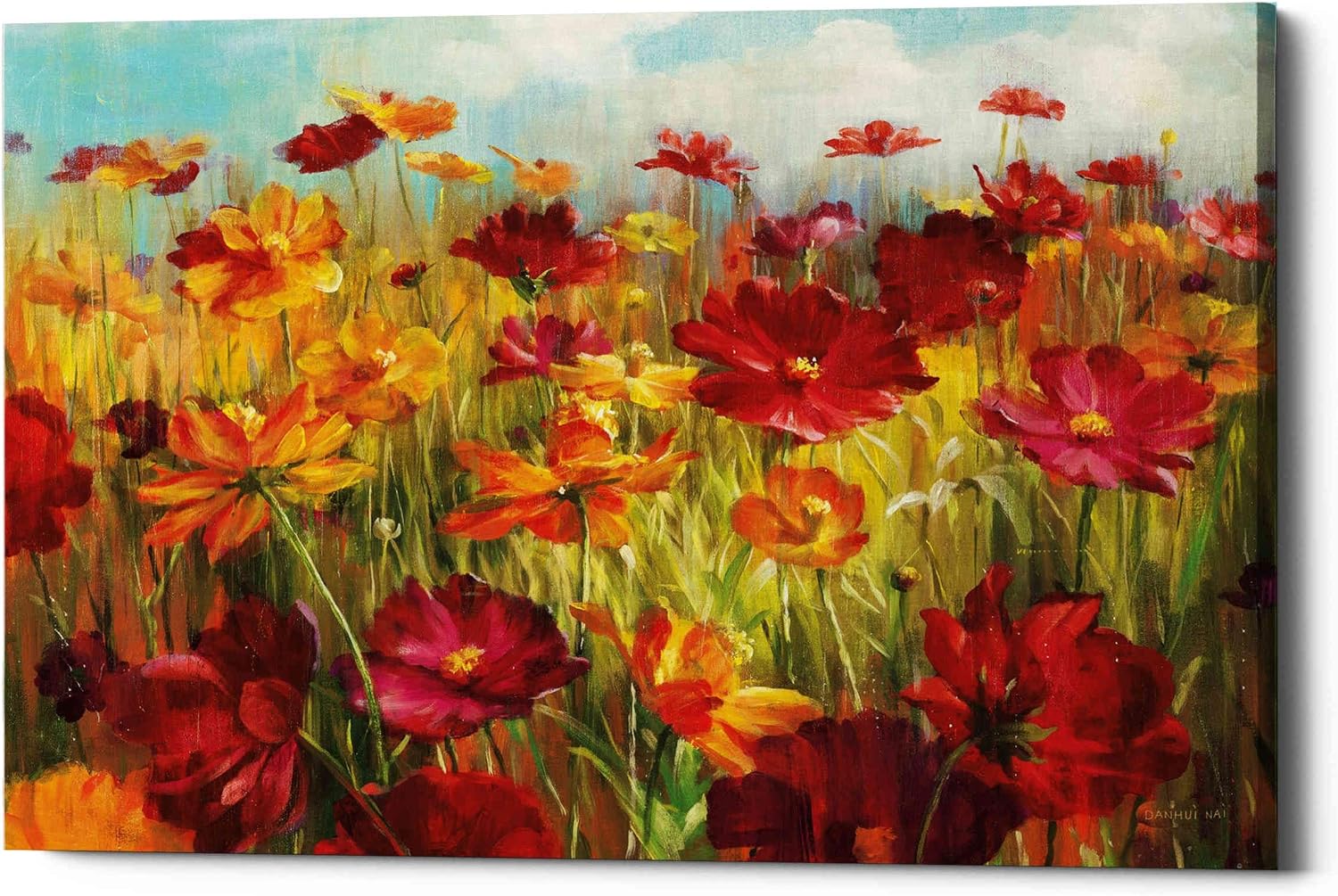 Epic Graffiti 'Cosmos in the Field' by Danhui Nai, Canvas Wall Art, 16"x12"