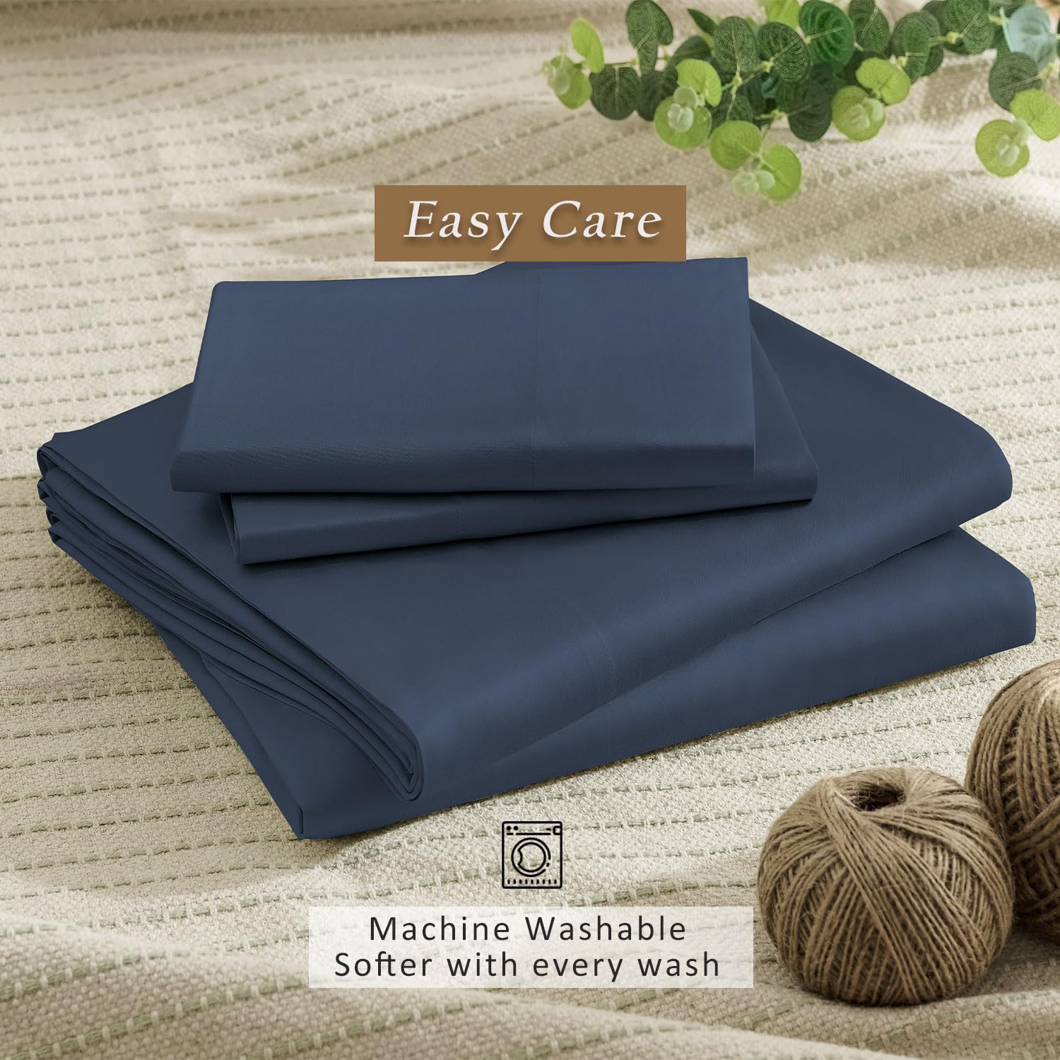 TOSMO Juego de sábanas de lujo, 100 % viscosa de bambú, juego de ropa de cama de 4 piezas (tamaño King), bolsillos extra profundos de 45,7 cm, certificado Oeko-Tex, suave, refrescante y transpirable,