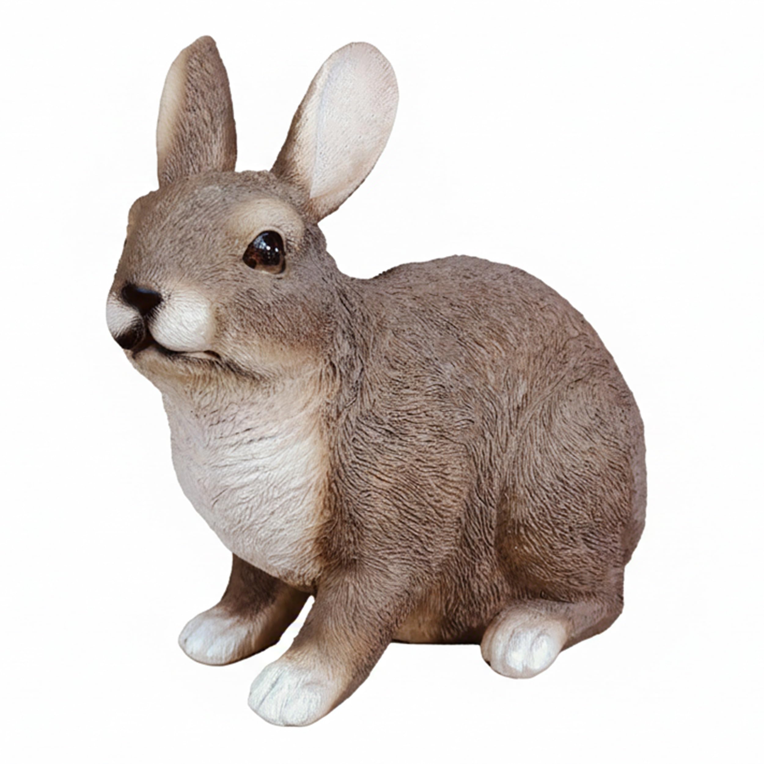 colourliving Deko Hase Figur Gartenfigur Hase stehend realistische Hasenfigur als Osterdeko und Frühlingsdeko für Garten, Terrasse und Zuhause (braun sitzend groß)