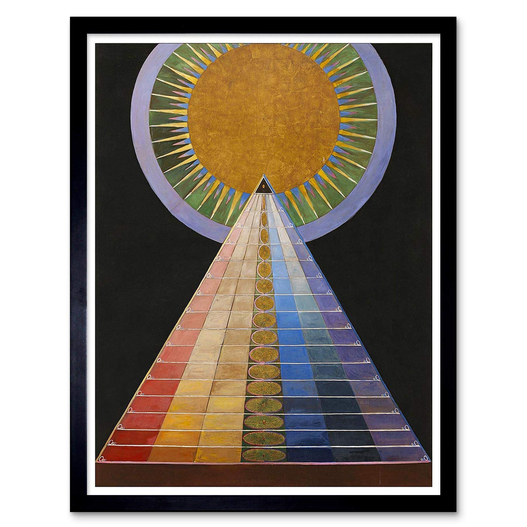 Wee Blue Coo Hilma Af Klint Altarpiece No 1 Group Framed Wall Art Print 30 x 41cm