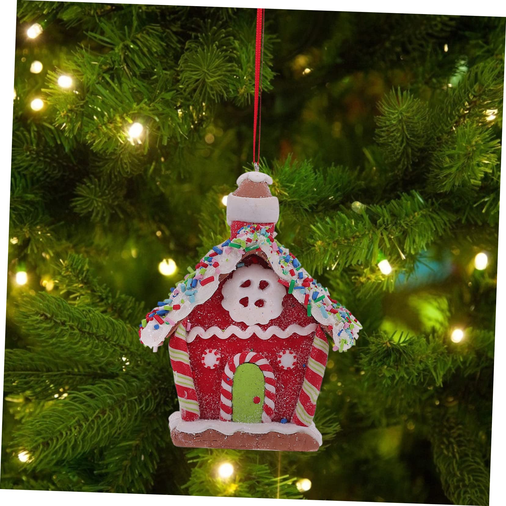 Zerodeko 3 Pezzi Decorazioni Per Lalbero Di Natale Ornamenti Per Lalbero Di Natale Appesi A Forma Di Casa Materiale in Resina Decorazione