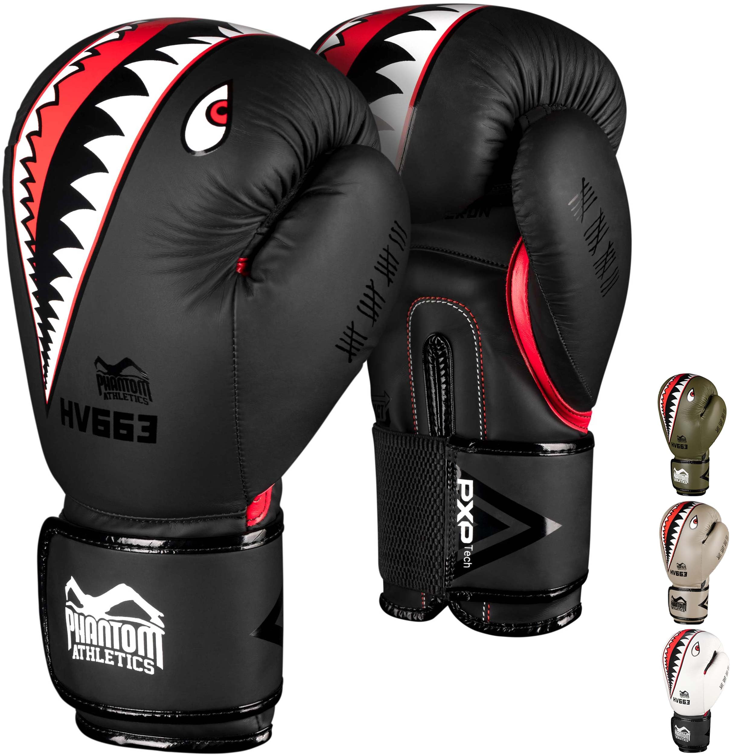 Phantom Boxhandschuhe Fight Squad | MMA Thai Boxing Gloves | Männer (Fight Squad - Schwarz, 12 Oz)