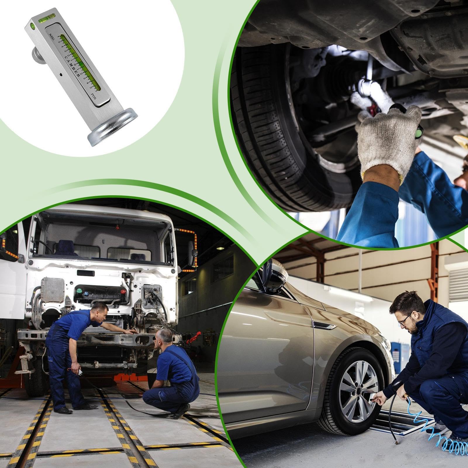 Calibro 'incidenza della campanatura – Strumento di allineamento delle ruote 'auto, misurazione della campanatura e 'incidenza per veicoli da corsa, camion e automobili | Calibro di alline