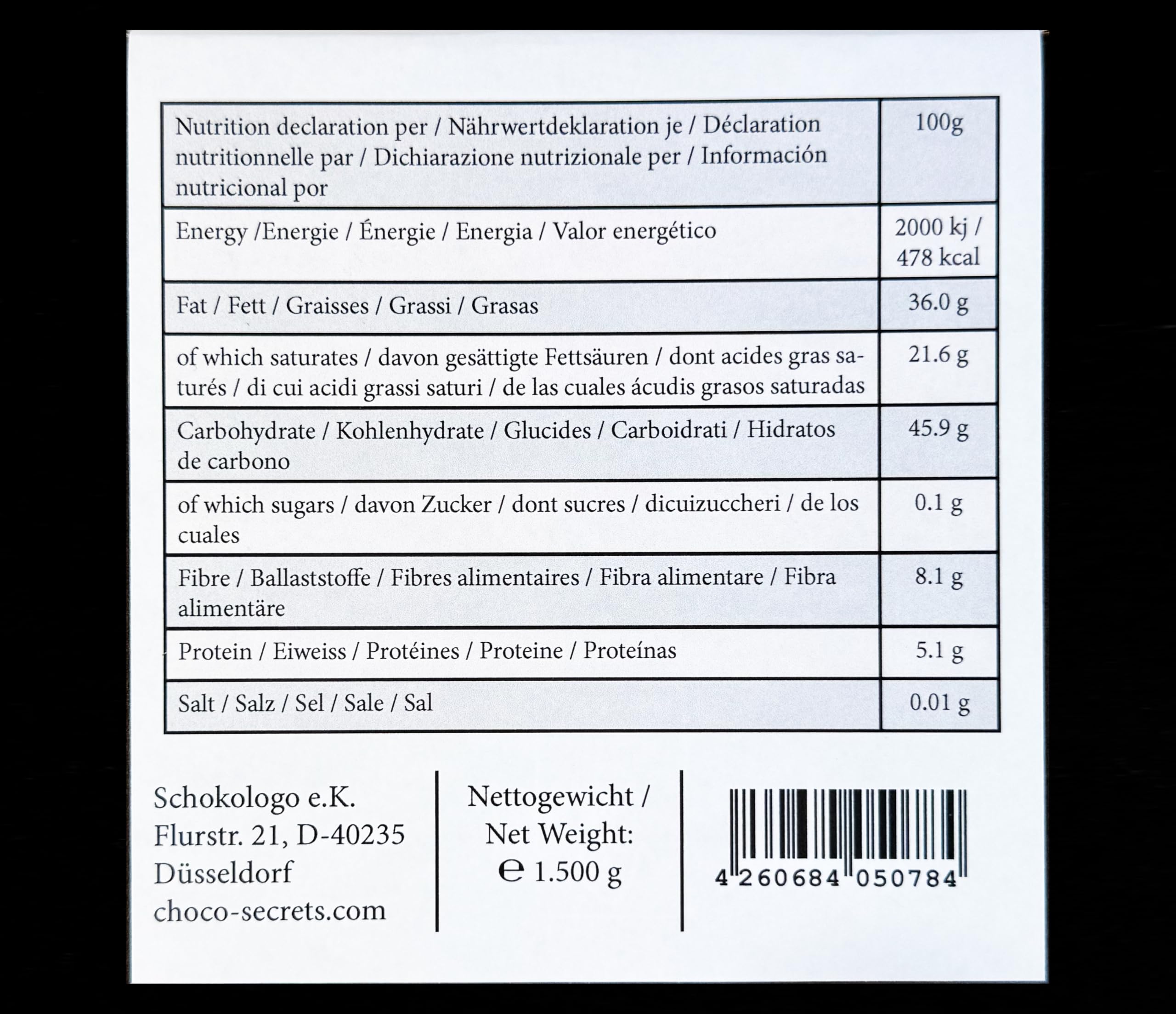 CHOCO SECRETS Schokodrops Zuckerfrei 1500g Zartbitter - Dark Chocolate Chips gesüßt mit Maltit ohne Zuckerzusatz