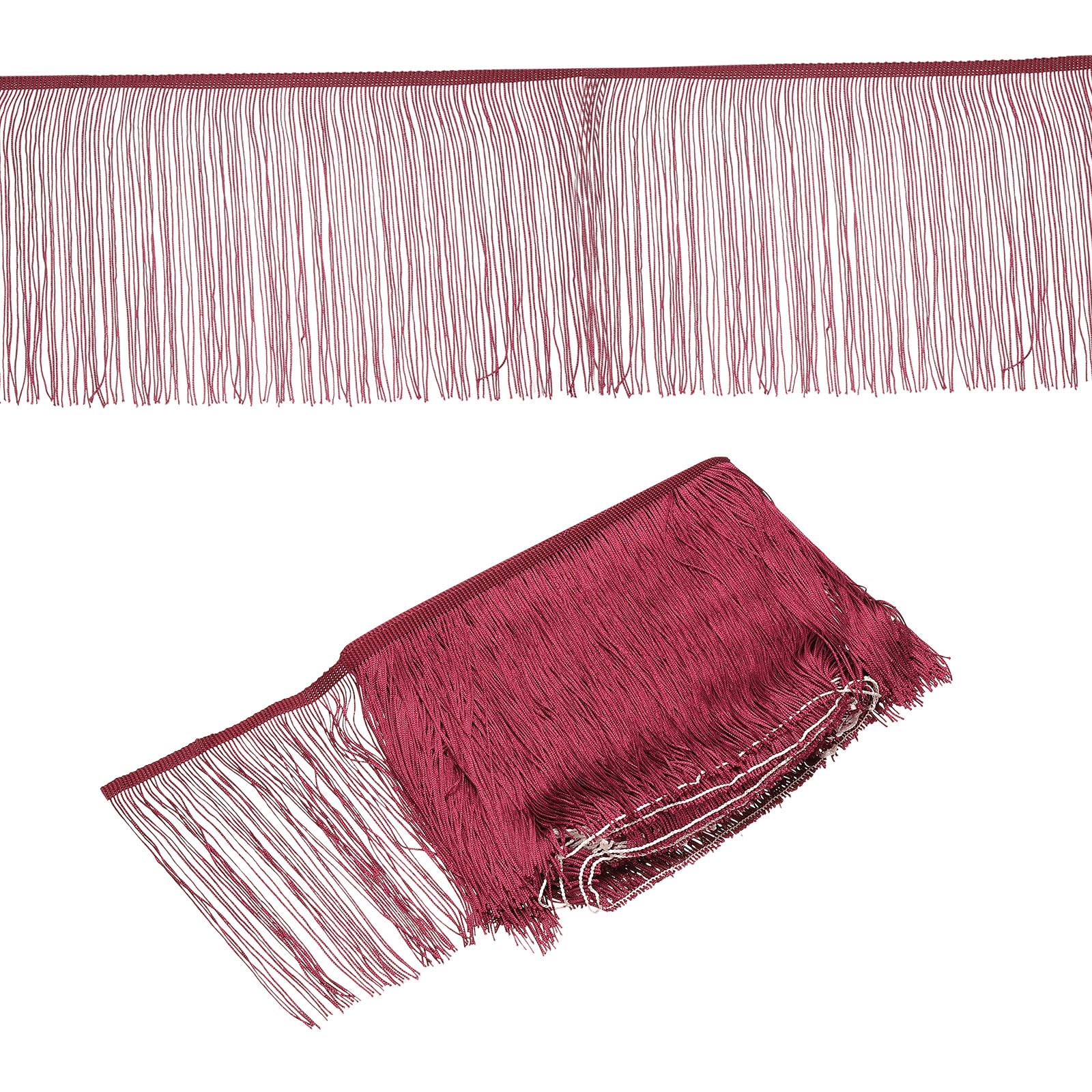 Frange fine pour rideau coloris bordeaux ideal deco canape et tissu