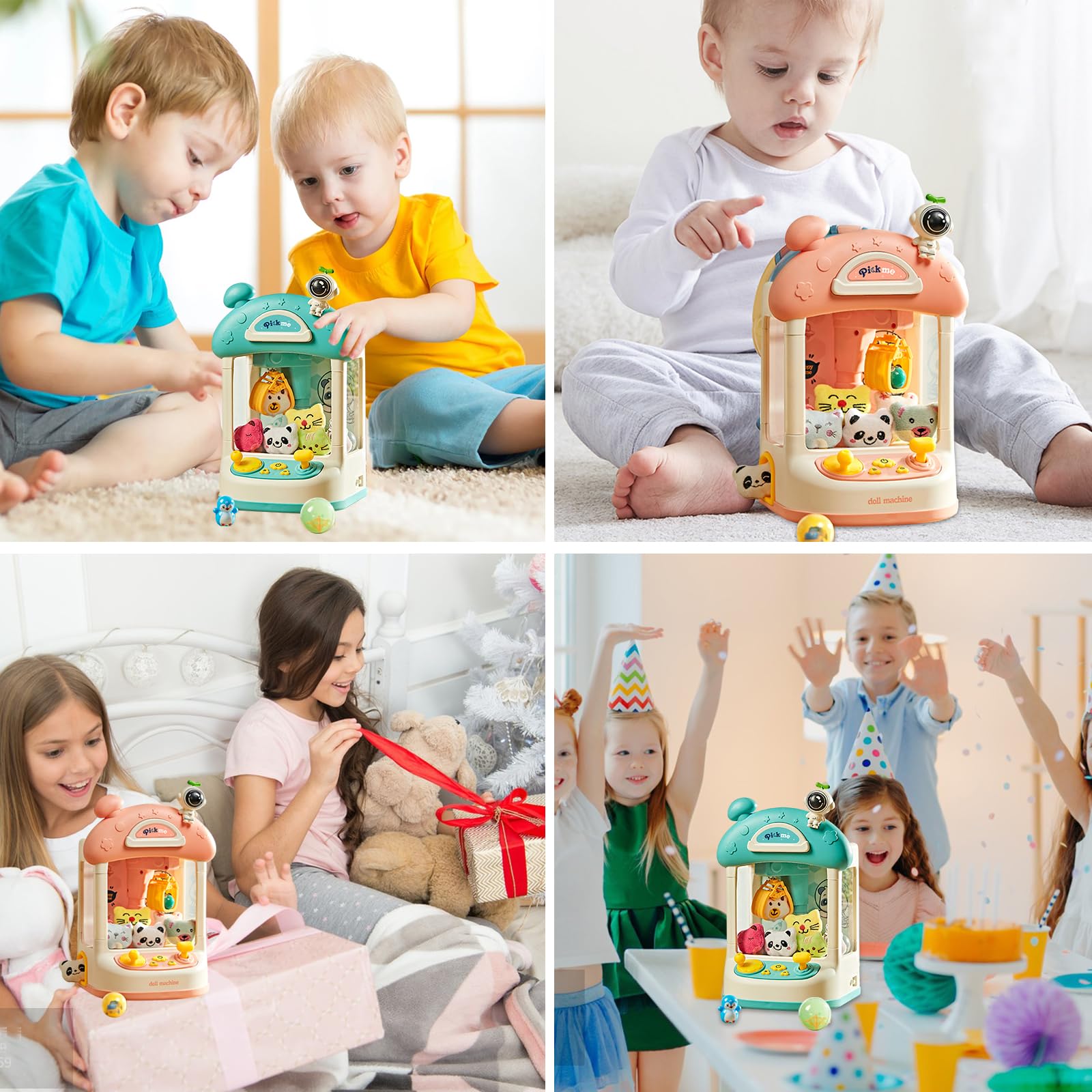 Mini Claw Machine,Toys For 3-8 Kids,Birthday Gifts Arcade Game Grabber Machine With Dolls And Twisted Eggs